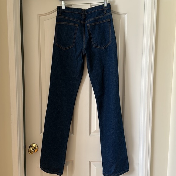 NWT Zara Dark Denim Straight Leg Jeans - Picture 4 of 5